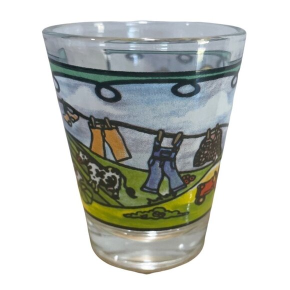 Shot Glass Wisconsin Midwest Dairy Farmland Tourist Souvenir - Picture 2 of 2